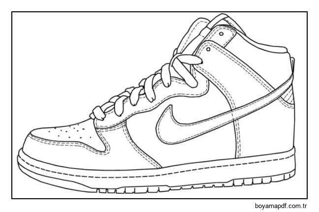 Nike Jordan 1 normal Boyama Sayfası