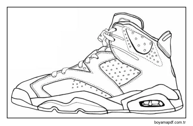 Nike Jordan 4 Boyama Sayfası