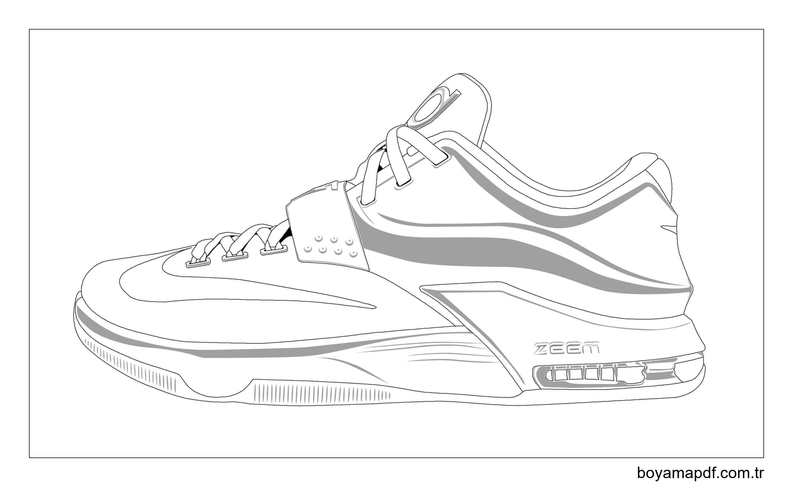 Nike klasik ayakkabı Boyama Sayfası