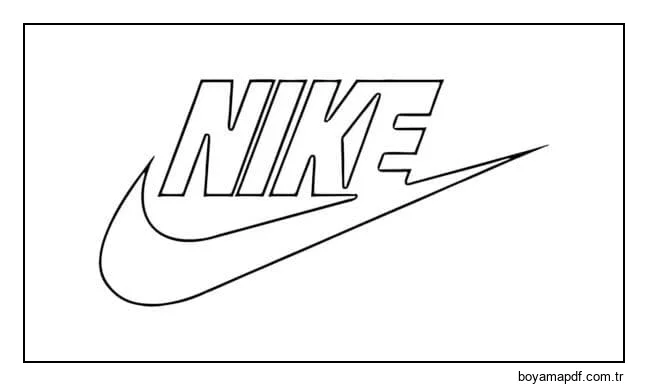 Nike logosu Boyama Sayfası