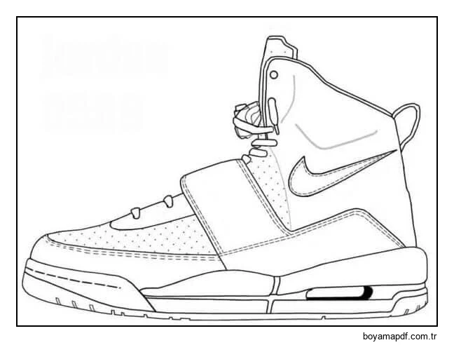 Nike marka ayakkabıların neredeyse hiç hatası yok Boyama Sayfası