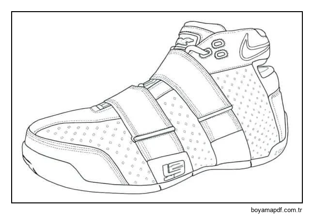 Nike ücretsiz ayakkabı Boyama Sayfası