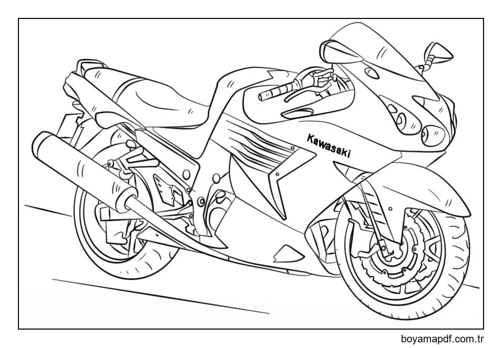Ninja ZX14 Boyama Sayfası