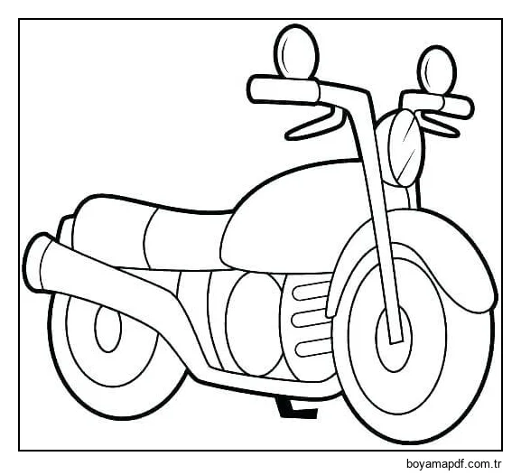 Normal Bir Motosiklet Boyama Sayfası