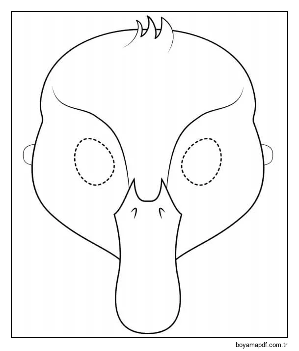 Ördek Maskesi Boyama Sayfası