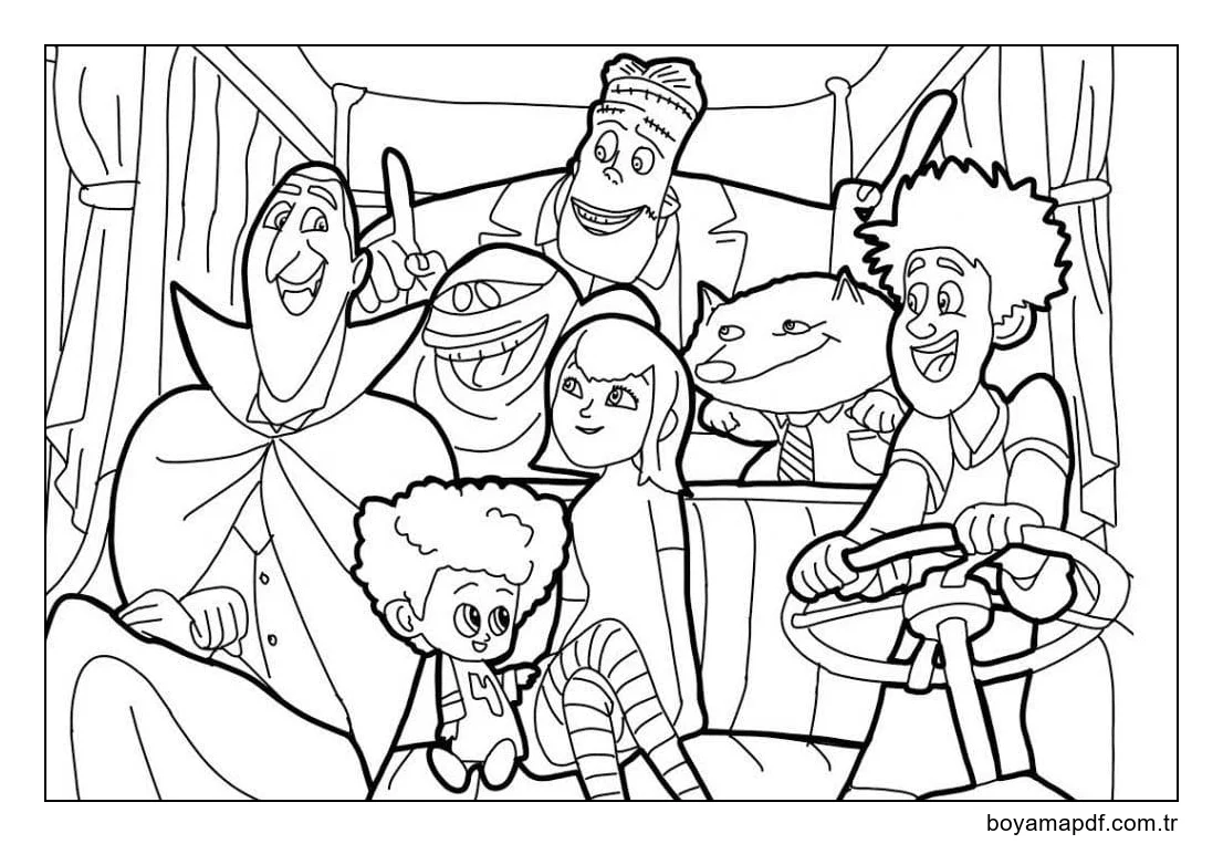 Otel Transilvanya Görüntü HD Boyama Sayfası