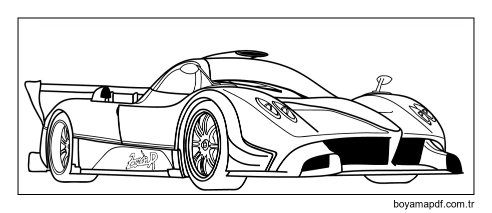 Pagani Zonda R Boyama Sayfası