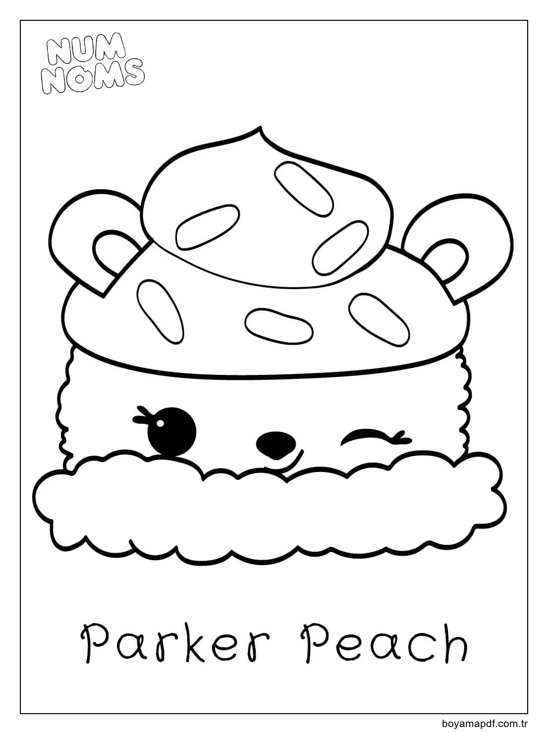 Parker Şeftali Boyama Sayfası