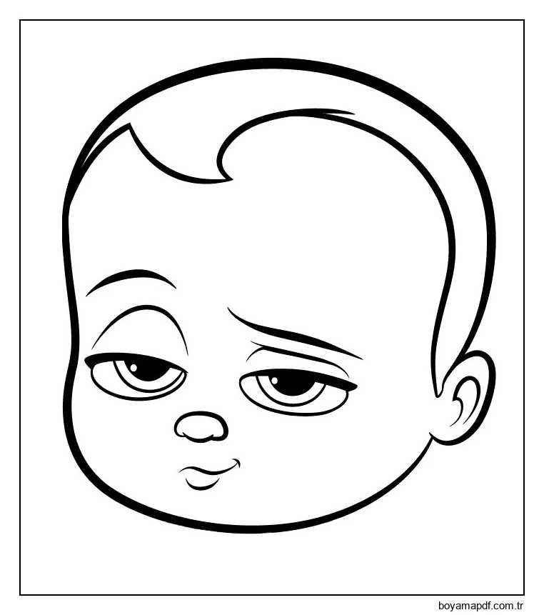 Patron Bebeğin Yüzü Boyama Sayfası
