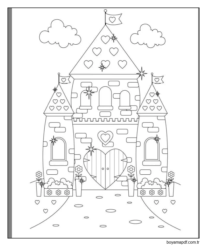 Prenses Kalesi Boyama Sayfası