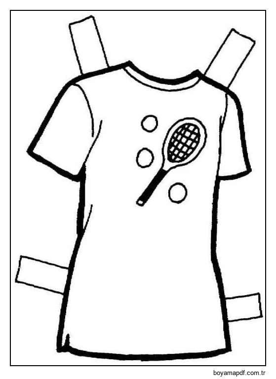 Resim Tişört ücretsiz yazdırılabilir Boyama Sayfası