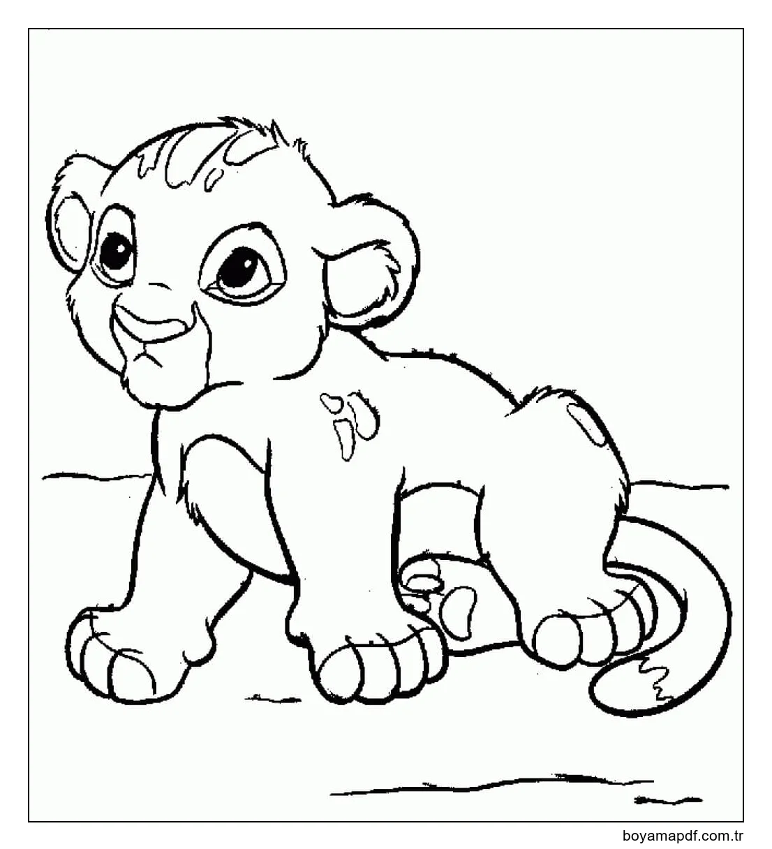 Simba çizimi Boyama Sayfası