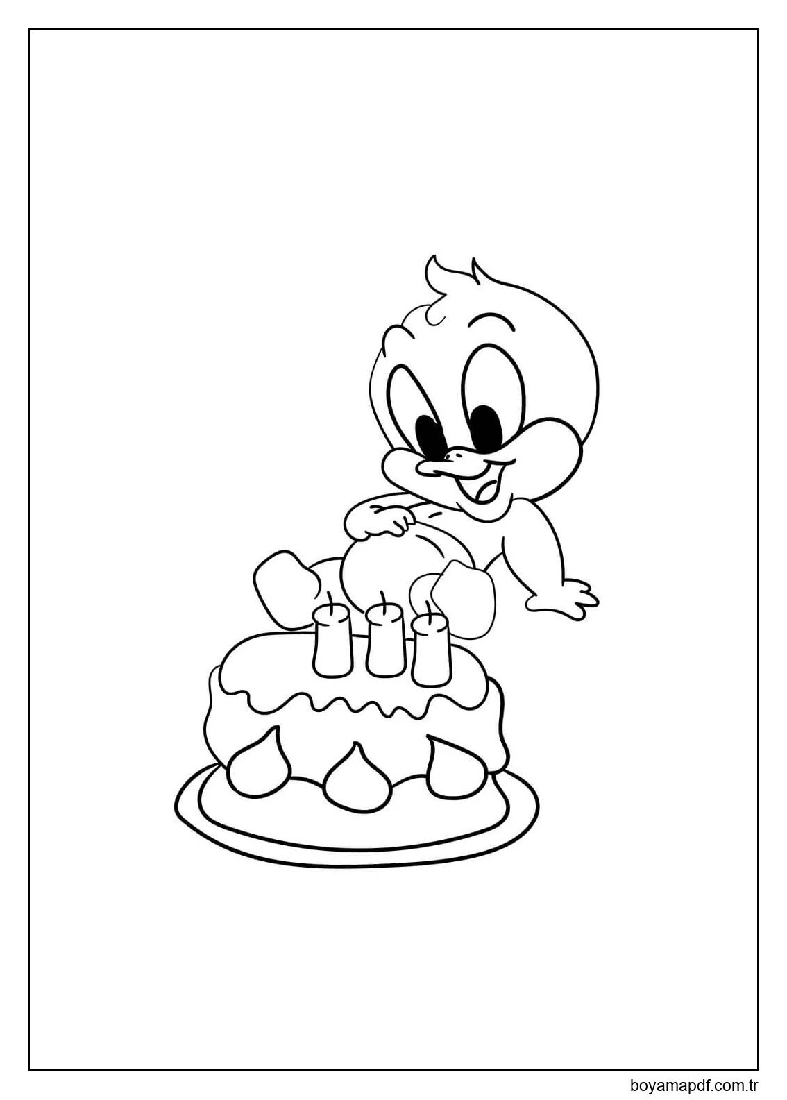 Şirin Bebek Daffy Ördek Boyama Sayfası