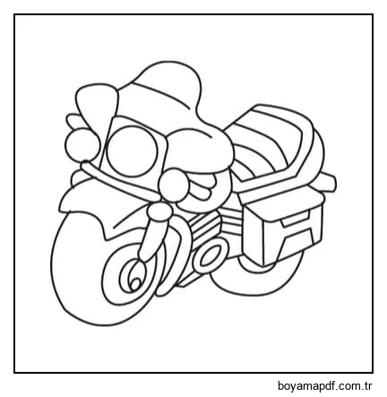 Şirin motosiklet Boyama Sayfası