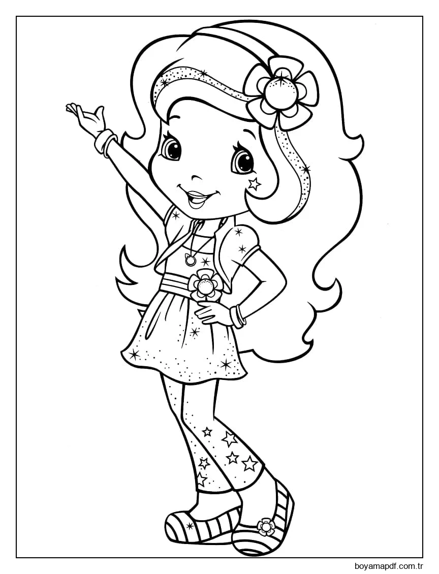 Şirin Portakal Çiçeği Boyama Sayfası