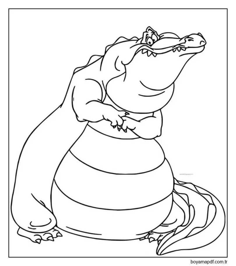 ŞiŞman Timsah Boyama Sayfası