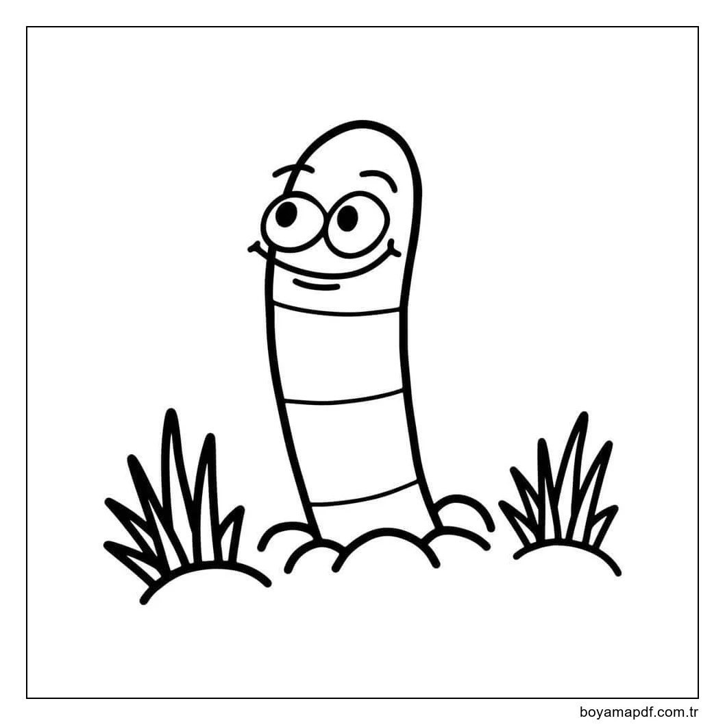 Solucan portresi Boyama Sayfası