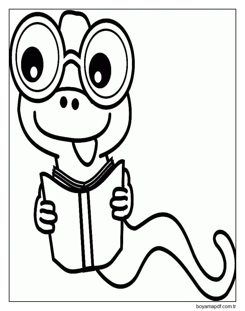 Solucan Tutma Kitabı Boyama Sayfası