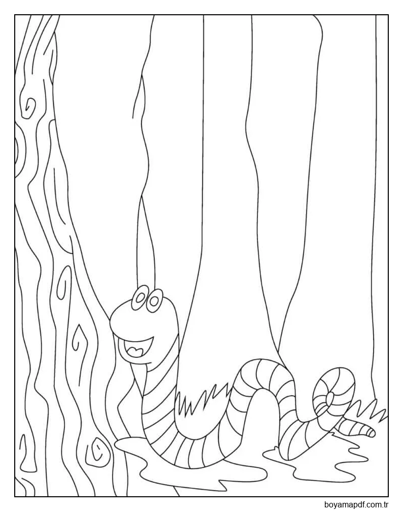 Solucan Ücretsiz Görüntüler Güzel Boyama Sayfası