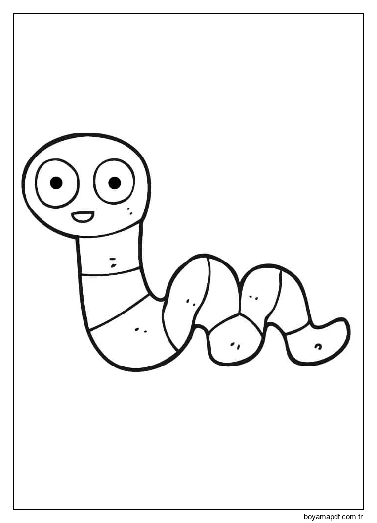 Solucan Ücretsiz Resimler Boyama Sayfası