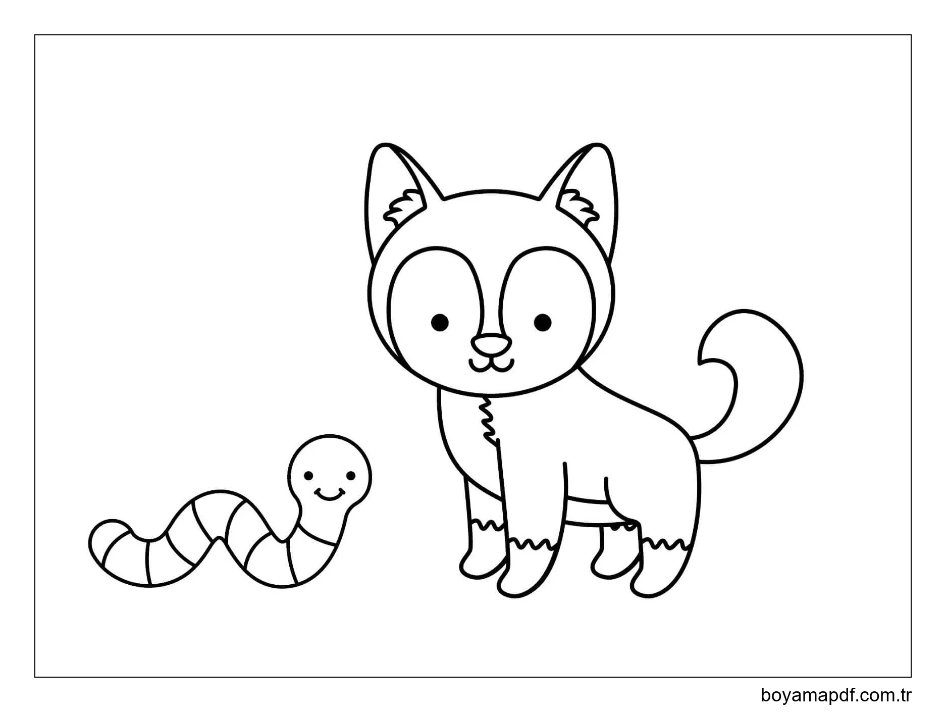 Solucanlı Kurt Boyama Sayfası