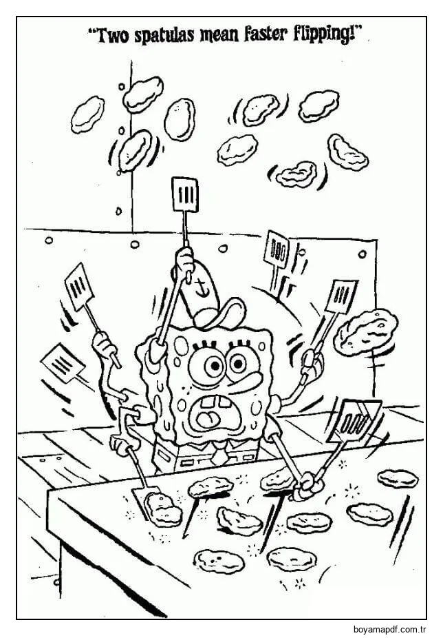 Sünger Bob Burger Yapmak Boyama Sayfası
