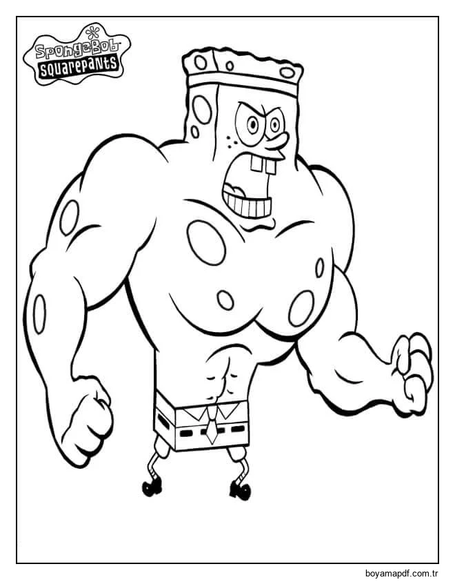 Sünger Bob Kas Boyama Sayfası