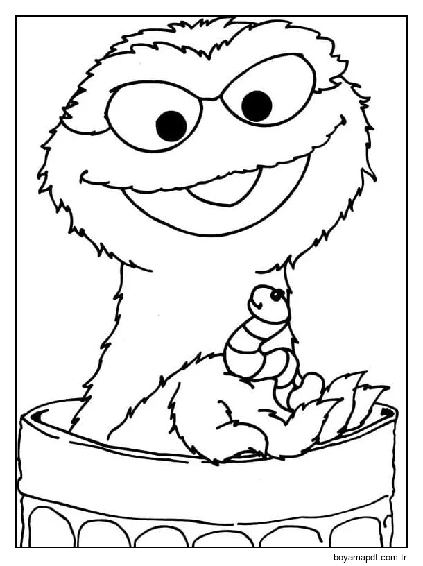 Susam Sokağı ve Solucan Boyama Sayfası