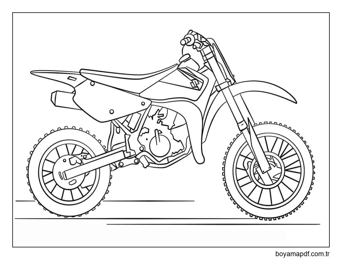 Suzuki Kir Bisikleti Boyama Sayfası