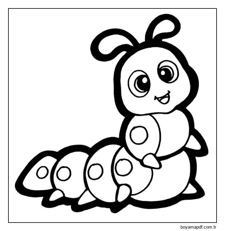 Tatlı Solucan Boyama Sayfası