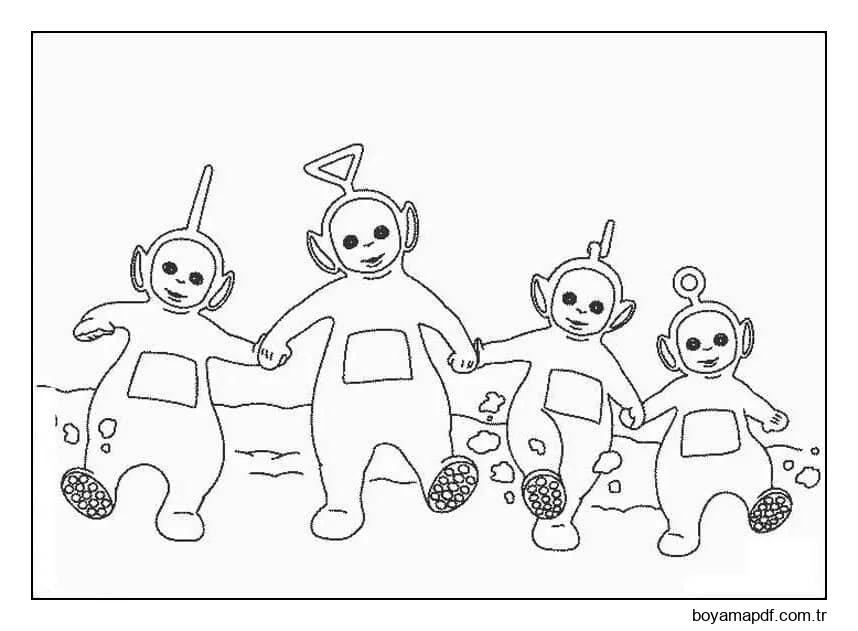 Teletabiler Boyama Sayfası