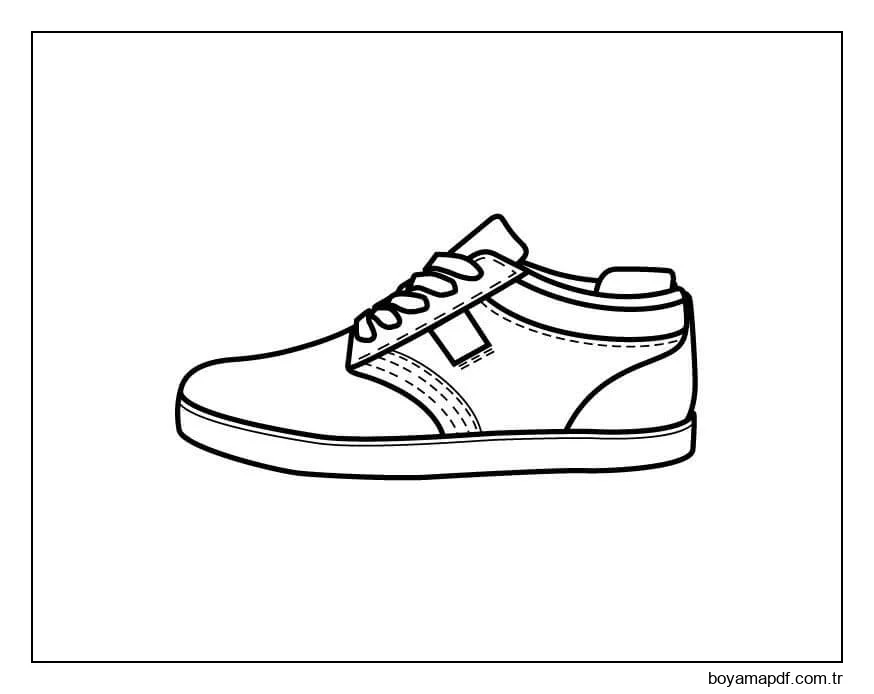 Temel Ayakkabı Boyama Sayfası