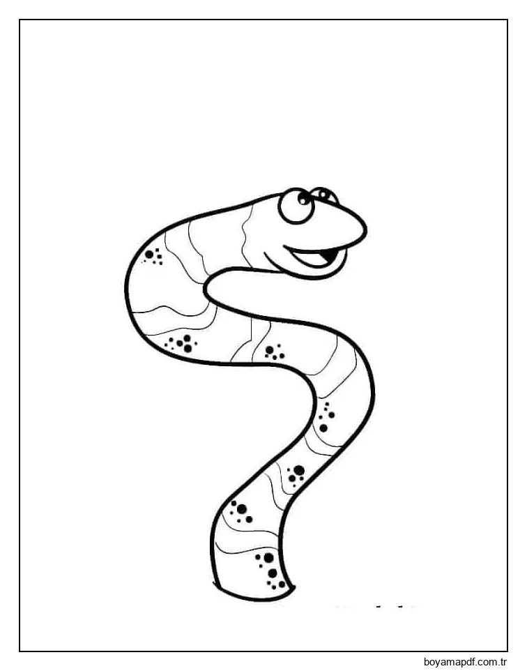 Temel Deniz Solucanı Boyama Sayfası