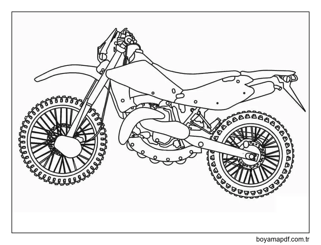 Temel Motosiklet Boyama Sayfası