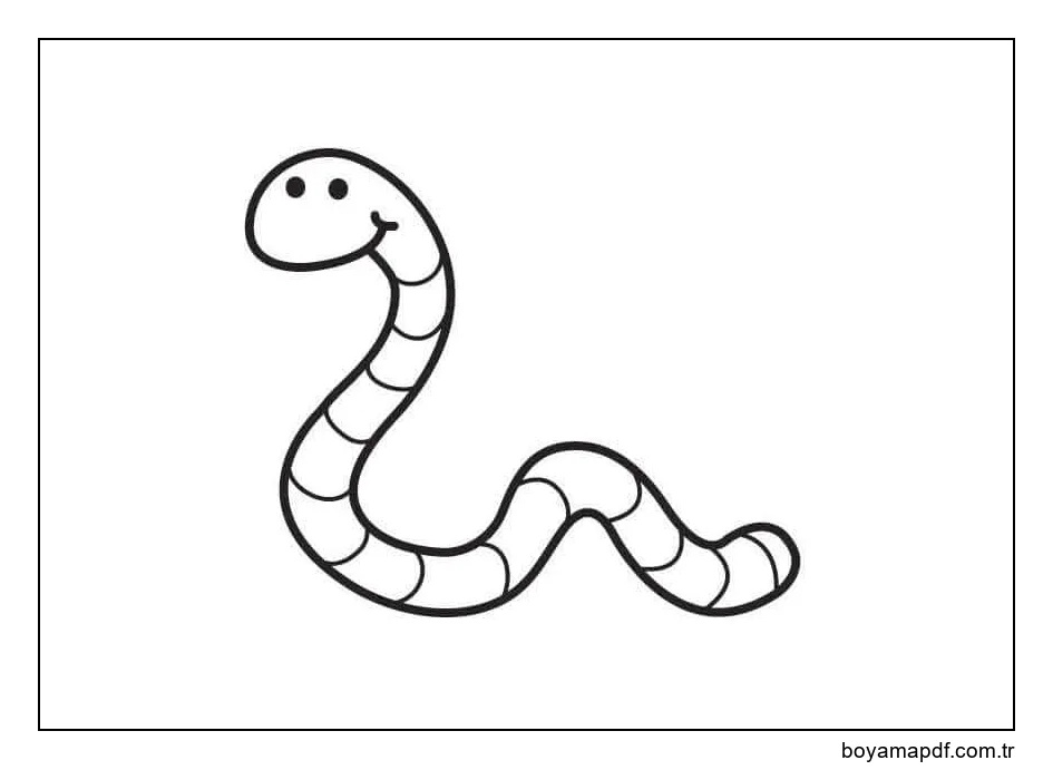 Temel Solucan Boyama Sayfası