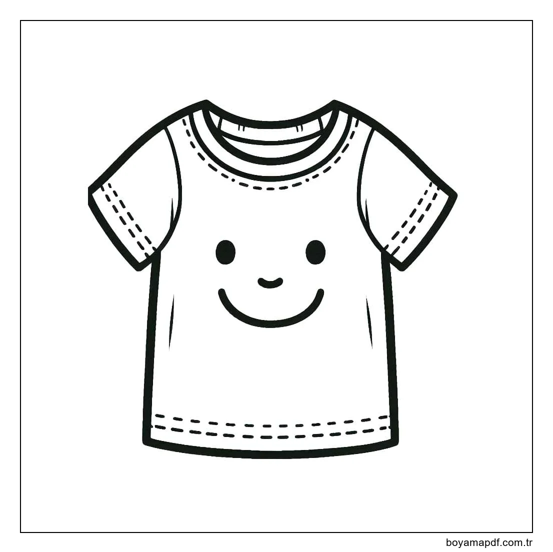 Temel Tişört Boyama Sayfası