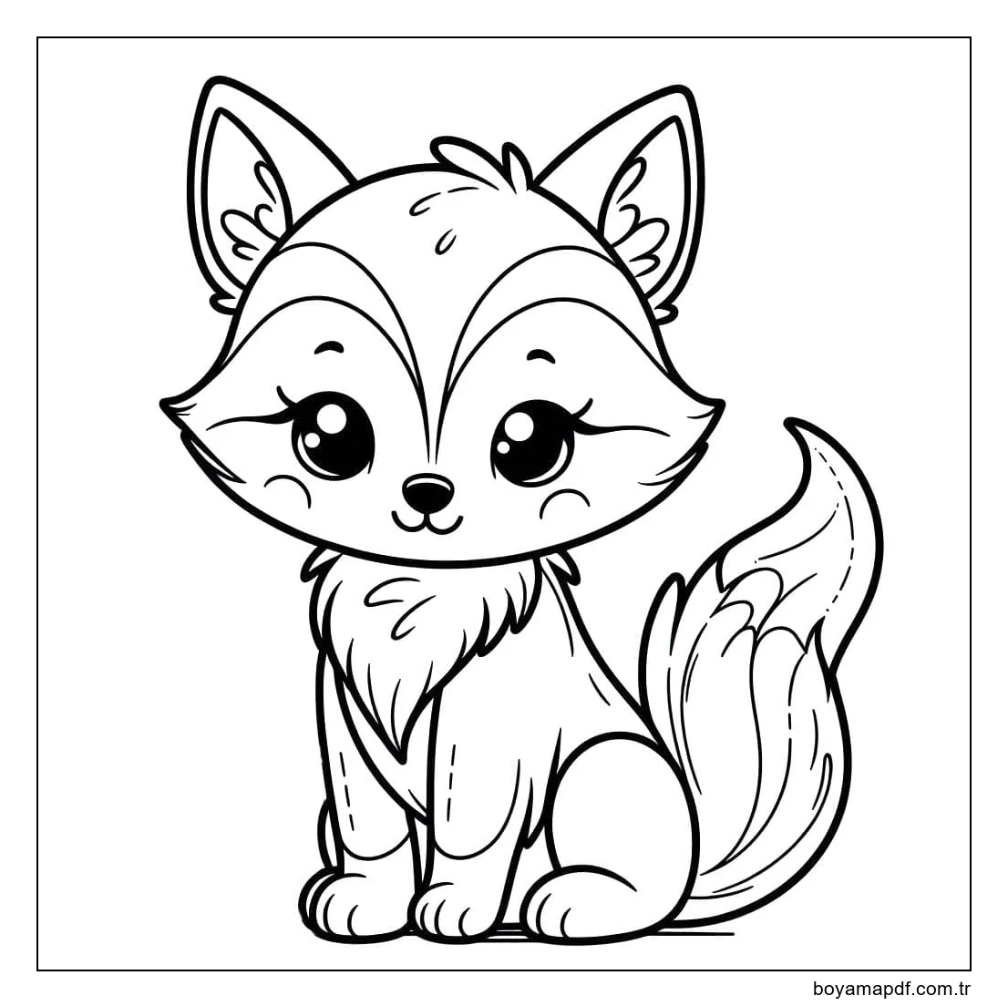 Tilki 1'i çiz Boyama Sayfası