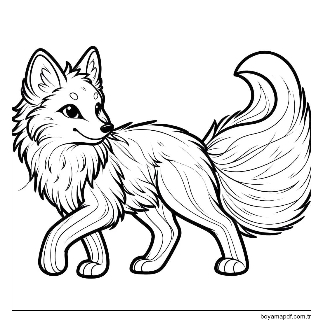 Tilki 4'i çiz Boyama Sayfası