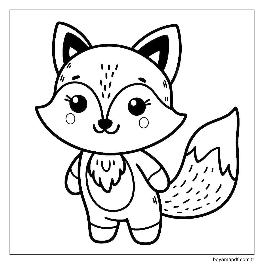 Tilki ücretsiz yazdırılabilir Boyama Sayfası