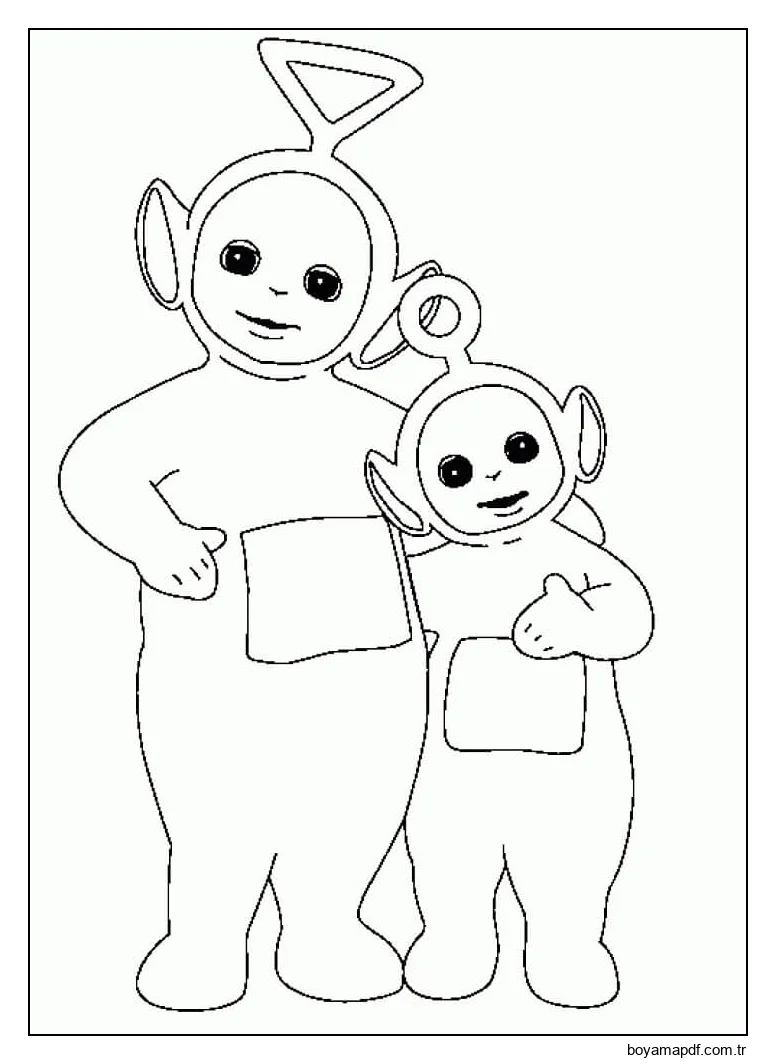 Tinky Winky ve Po Boyama Sayfası