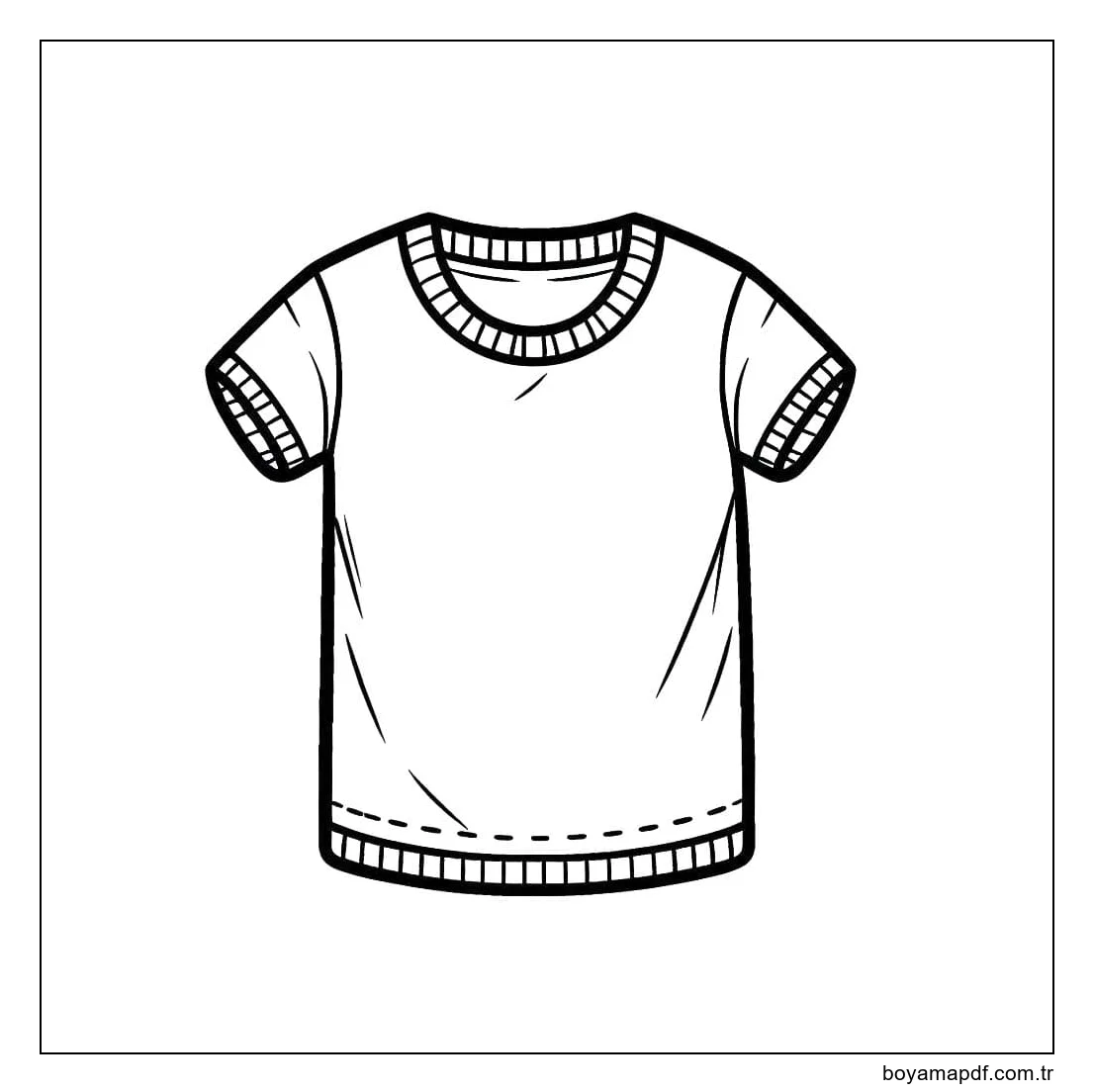 Tişört Kolay Boyama Sayfası