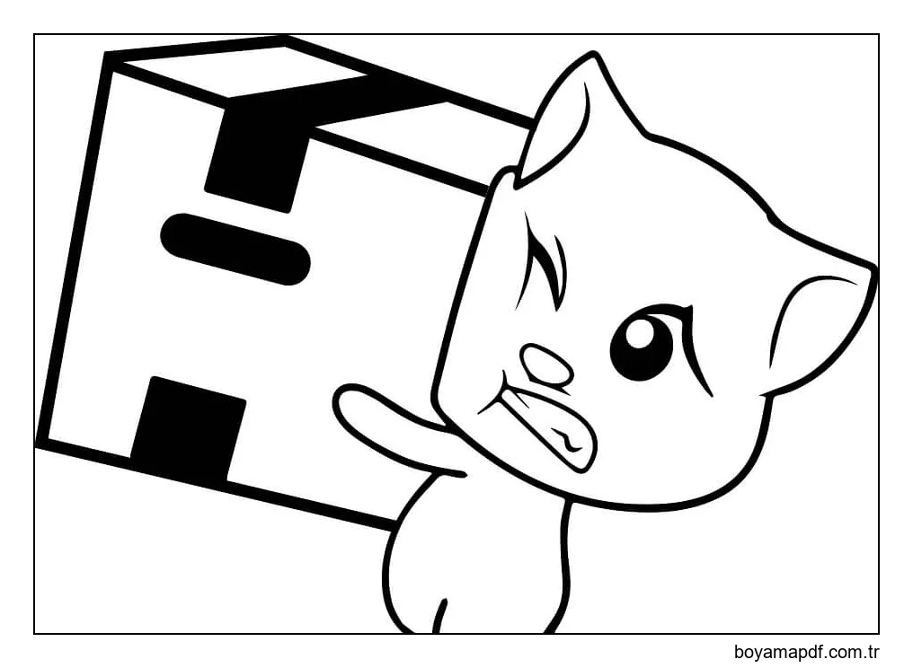 Tom Büyük Kutu Taşıma Boyama Sayfası