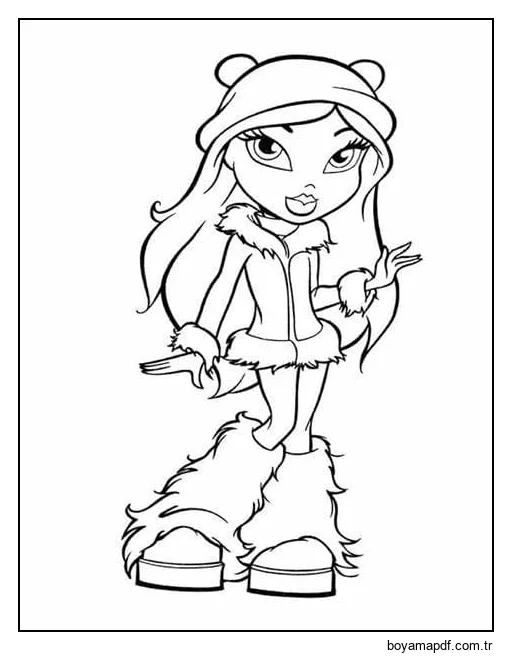 Ücretsiz Bratz Resim Boyama Sayfası