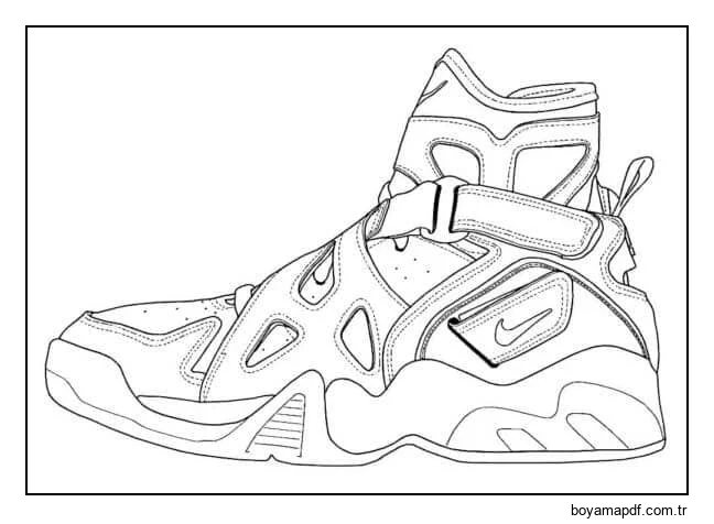 Ücretsiz Nike Air Jordan Boyama Sayfası