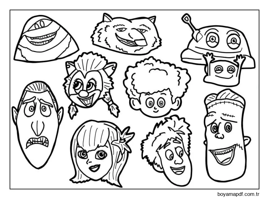 Ücretsiz Otel Transilvanya Boyama Sayfası