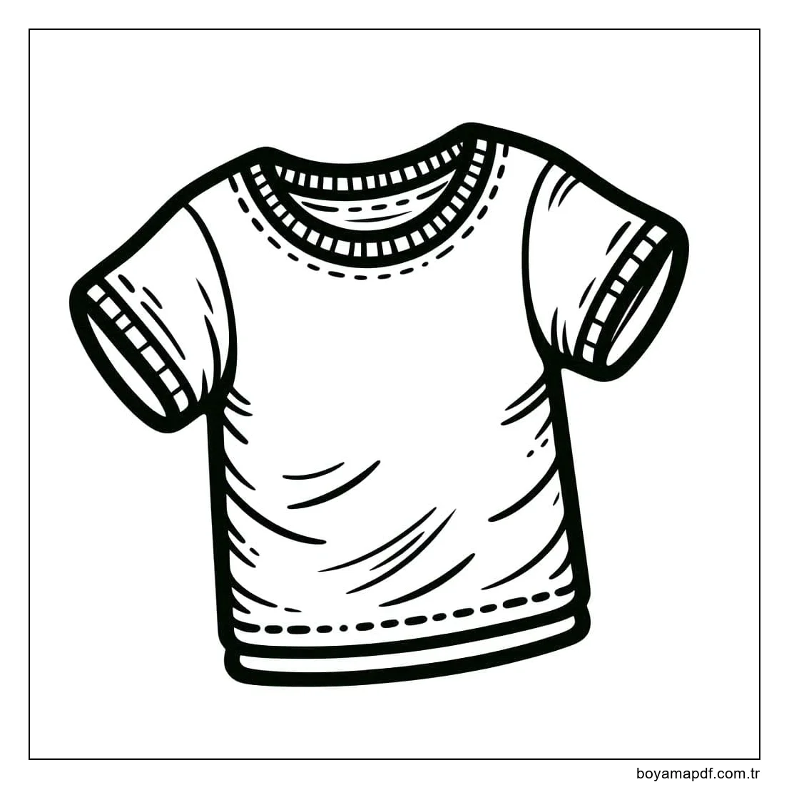 Ücretsiz Tişört Boyama Sayfası