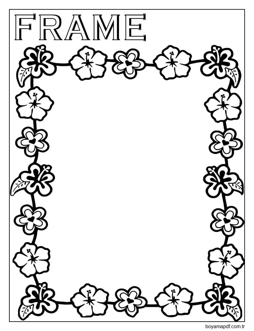 Ücretsiz yazdırılabilir Çerçeve Boyama Sayfası