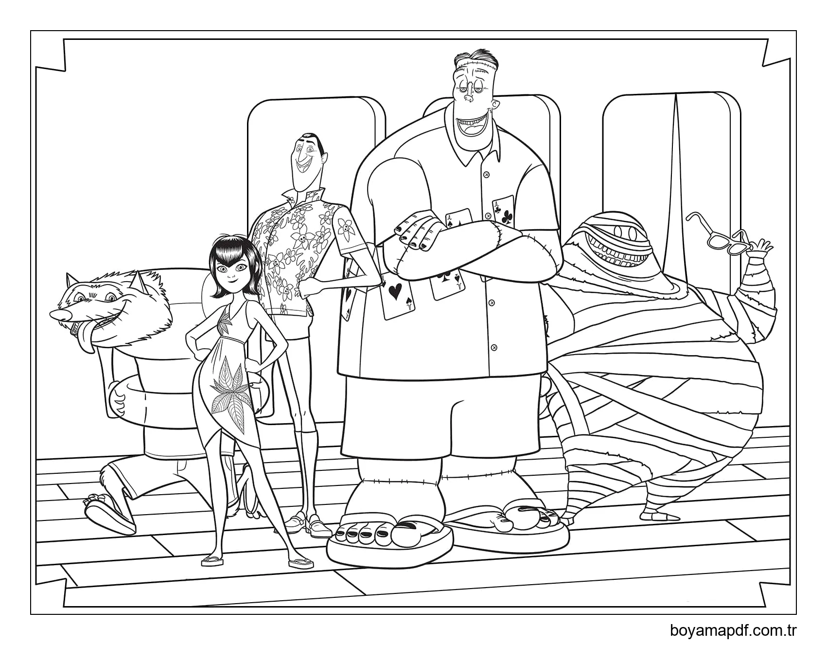 Wayne Otel Transilvanya Boyama Sayfası