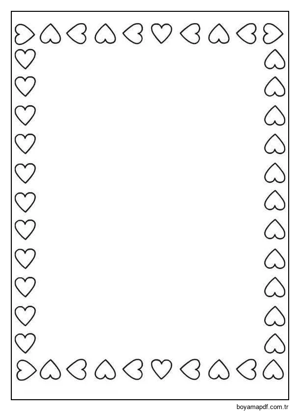 Yazdırılabilir Çerçeve Boyama Sayfası