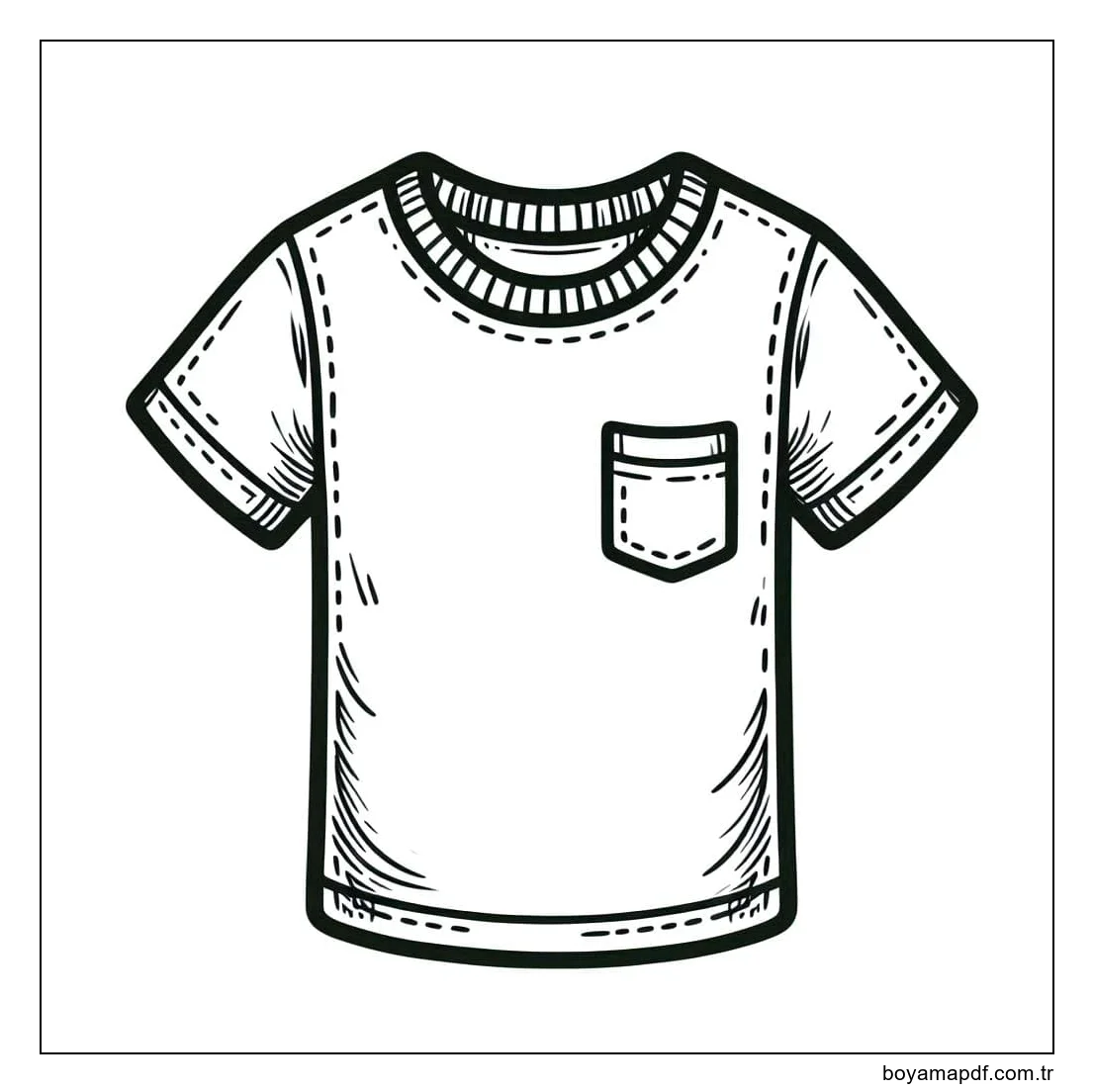 Yazdırılabilir Tişört Boyama Sayfası
